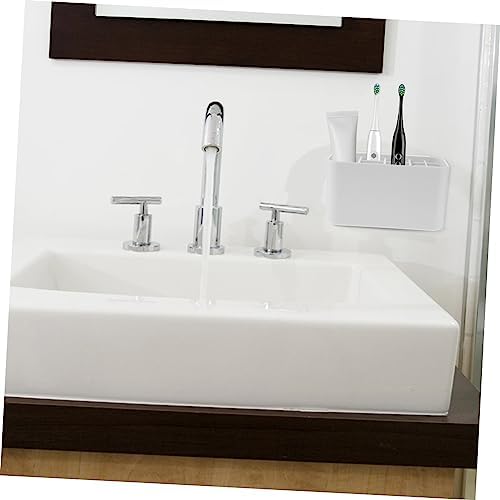 Wall-Mounted Electric Toothbrush Holder with Storage