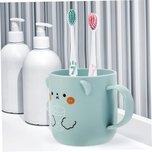 LigigWash 2PCS Cartoon Plastic Toothbrush Cups for Toddlers