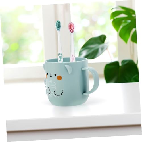 LigigWash 2PCS Cartoon Plastic Toothbrush Cups for Toddlers