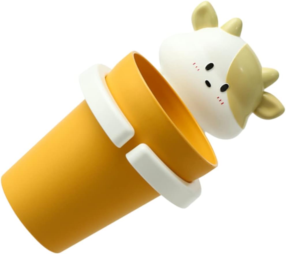 Cartoon Cow Toothbrush Holder for Kids Wall-Mounted