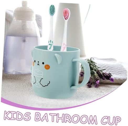 Unomor 2Pcs Cute Bear Shape Toothbrush Rinsing Cups