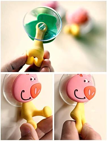 5PCS Cute Cartoon Animal Toothbrush Holders Wall-Mounted Set for Kids