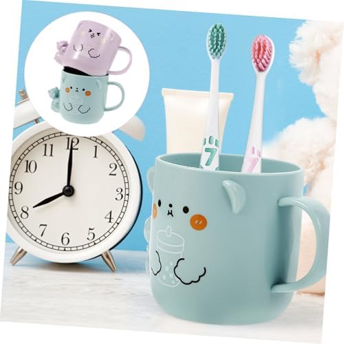 ABOOFAN 2-Piece Reusable Toothbrush Bear Cups