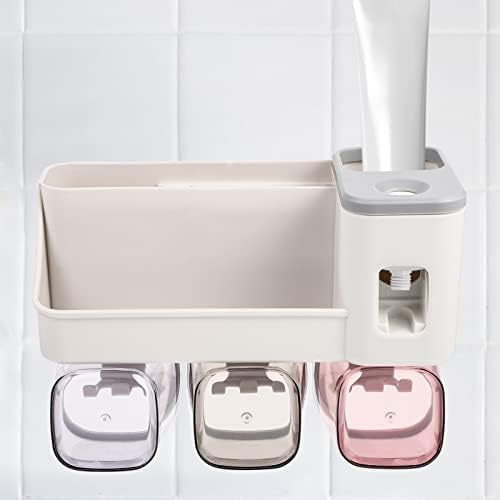 Anneome Space-Saving Wall-Mounted Toothbrush Toothpaste Organizer