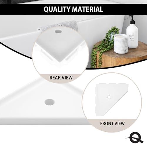 Questech 10 Incher Corner Shower Shelf Lugged