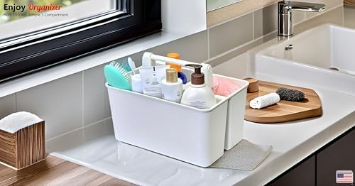 12-Pack Ivory shower caddy organizer with handle compact portable