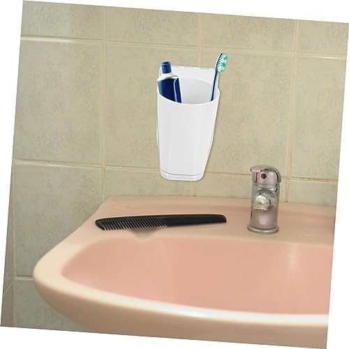 1 Set Wall Mounted Toothbrush Holder with Cup and Comb Stand