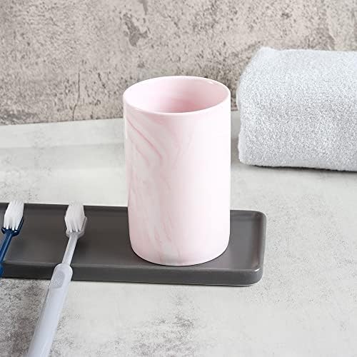 WongWongCat Pink Ceramic Toothbrush Holder 300ml