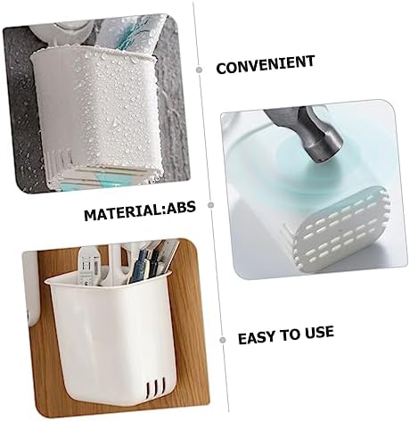 Amosfun Suction Cup Toothbrush Holder Wall Mount No Drill