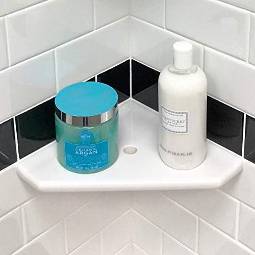 Questech 10 Incher Corner Shower Shelf Lugged