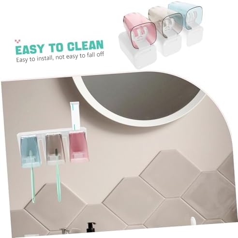 Space-Saving Wall Toothbrush Toothpaste Holder Set of 3