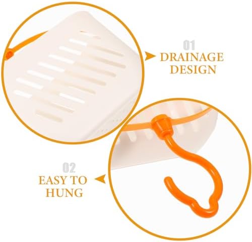 PRETYZOOM Plastic Hanging Shower Basket with Hooks