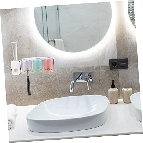 Gleavi Wall-Mounted Toothbrush Holder Toothpaste Dispenser - Space-Saving Bathroom Organizer