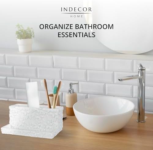 Indecor Home Luxury 3-Compartment Vanity Organizer