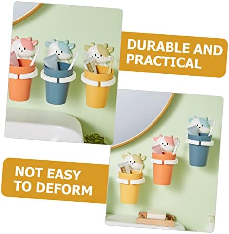 Playful Cartoon Toothbrush Cup for Kids Easy to Install with Fun Design