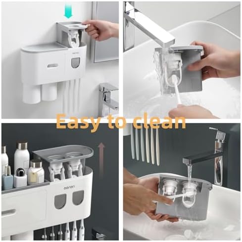 No-Drill Wall-Mounted Toothbrush Holder