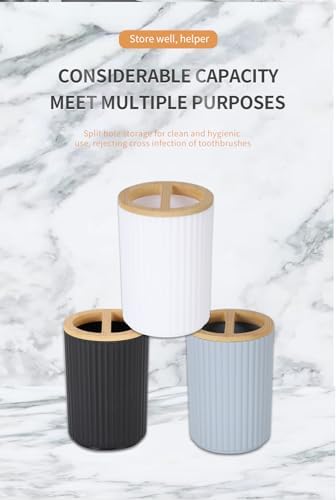 Bamboo Toothbrush Holder - compact stylish organized