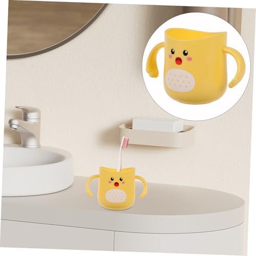Toyvian Double Handle Toothbrush Cup for Boys Girls