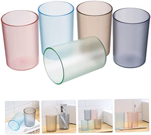 5-Piece Toothbrush Toothpaste Holder Set Pink Compact Travel Bathroom organisers