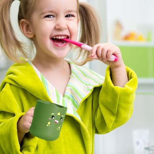 Kids Toothbrush Cup Cartoon Design Safe Fun for Children