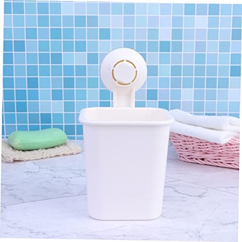 White Wall-Mounted Toothbrush Holder Space-Saving Organization Solution for Your Bathroom