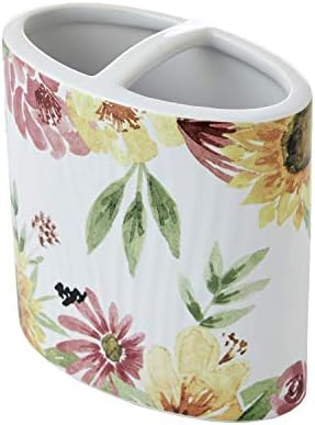 Farmhouse Floral Toothbrush Holder - Set of 4