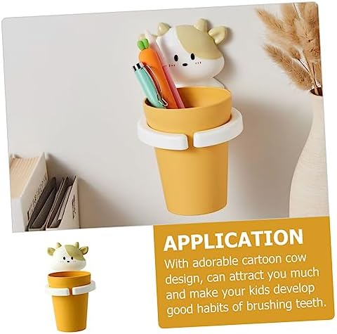 Happyyami Cartoon Cow Gargle Cup Toothbrush Holder