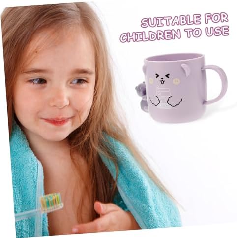 Unomor 2Pcs Cute Bear Shape Toothbrush Rinsing Cups