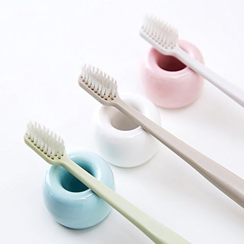 Airmoon Mini Ceramics Toothbrush Holder Stand for Bathroom Pack of 2