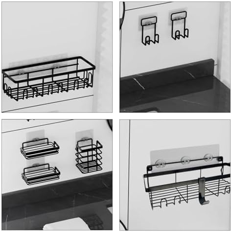 4-Piece Adhesive Shower Caddies for bathrooms