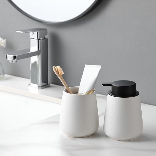 Exquisite Ceramic Toothbrush Holder Set 2-Pack Bathroom Kitchen Home Storage Solution