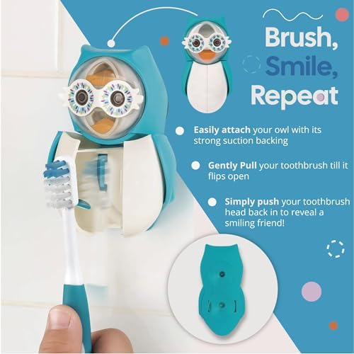 KID-FRIENDLY TOOTHBRUSH HOLDER WITH TIMER BLUE