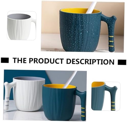 KONTONTY Toothbrush Storage Cup Handle Creative Design for Easy Storage