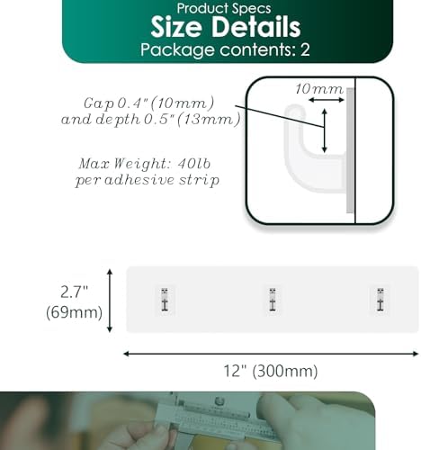 Strong Adhesive 2-Pack Replacement for Shower Caddy