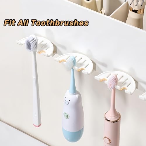 3 in 1 Toothbrush Holder with Hair Dryer Stand and Toothpaste Dispenser