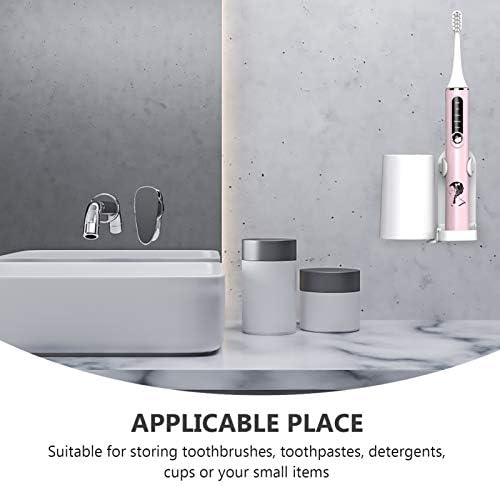 2 Sets Wall Mounted Electric Toothbrush Holder Cup Rack 1