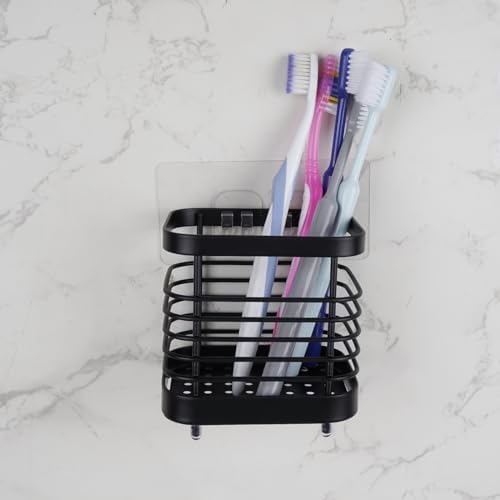 Stainless Steel Wall Mount Toothbrush Holder Rust-Proof Space-Saving