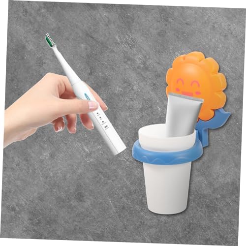 Cartoon Kids Wall Toothbrush Holder No Drill Required Durable and Safe