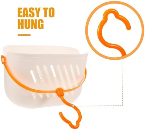PRETYZOOM Plastic Hanging Shower Basket with Hooks