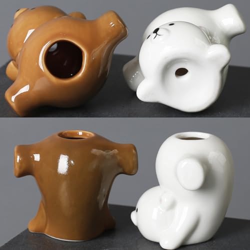 Two Funny Bear Toothbrush Holders