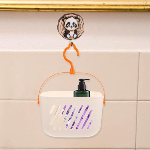 PRETYZOOM Plastic Hanging Shower Basket with Hooks