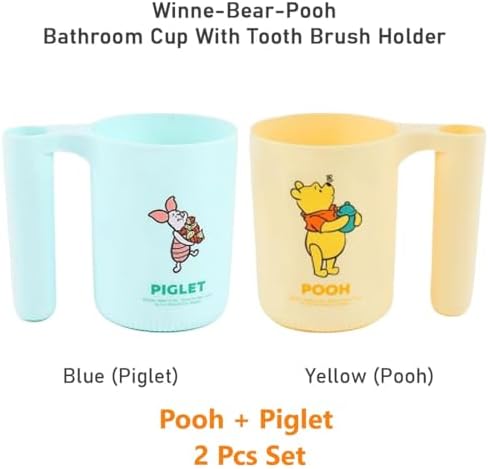 MENBLY Winnie-Bear Pooh Toothbrush Holder Set