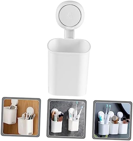 Wall Mounted Suction Cup Toothbrush Holder with Drainage 1