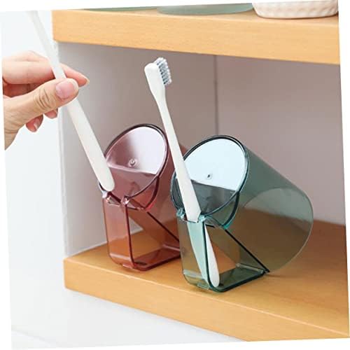 Cabilock 2pcs Toothbrush Holder Cups Reusable for Bathroom and Travel