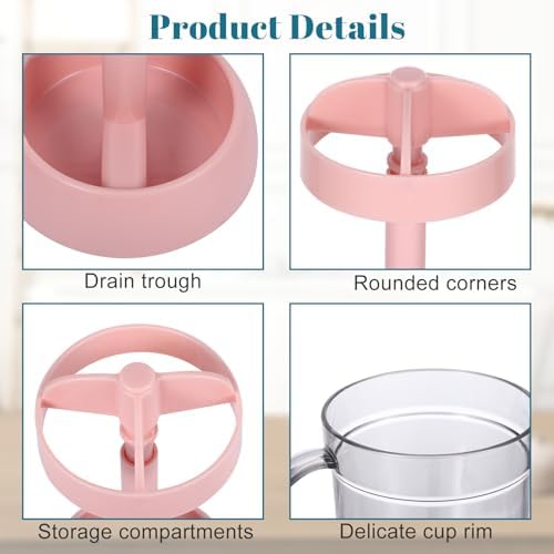 Stylish Pink Toothbrush Holder with 3 Slots