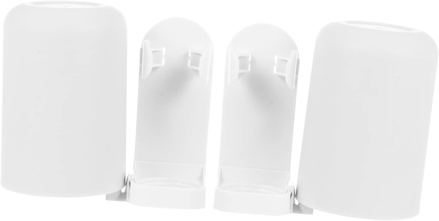 Space-Saver Wall-Mounted Electric Toothbrush Holder 2-Piece Set 1