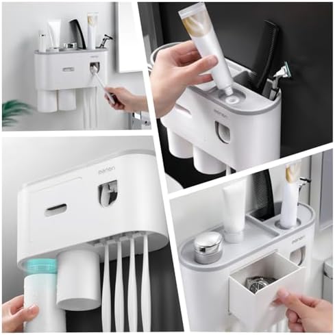 No-Drill Wall-Mounted Toothbrush Holder