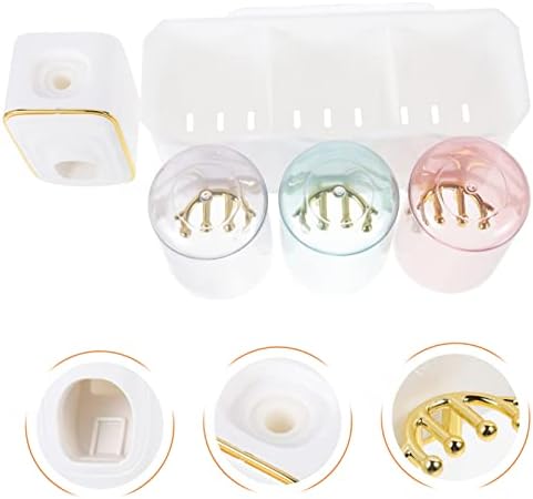 Gleavi Wall-Mounted Toothbrush Holder Toothpaste Dispenser - Space-Saving Bathroom Organizer