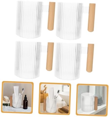 Ergonomic Mobestech 4Pcs Multi Purpose Toothbrush Holder Cups