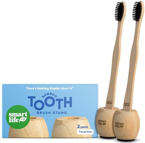 SmartLifeco Bamboo Toothbrush Holder - Eco Friendly